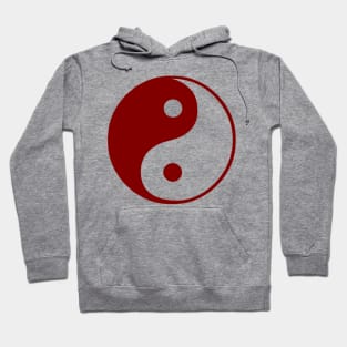 Red yin yang design Hoodie